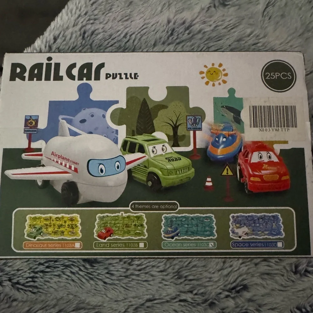 Puzzle Racer Kids Track Set, Toys for toddlers . Jet ski ocean scene